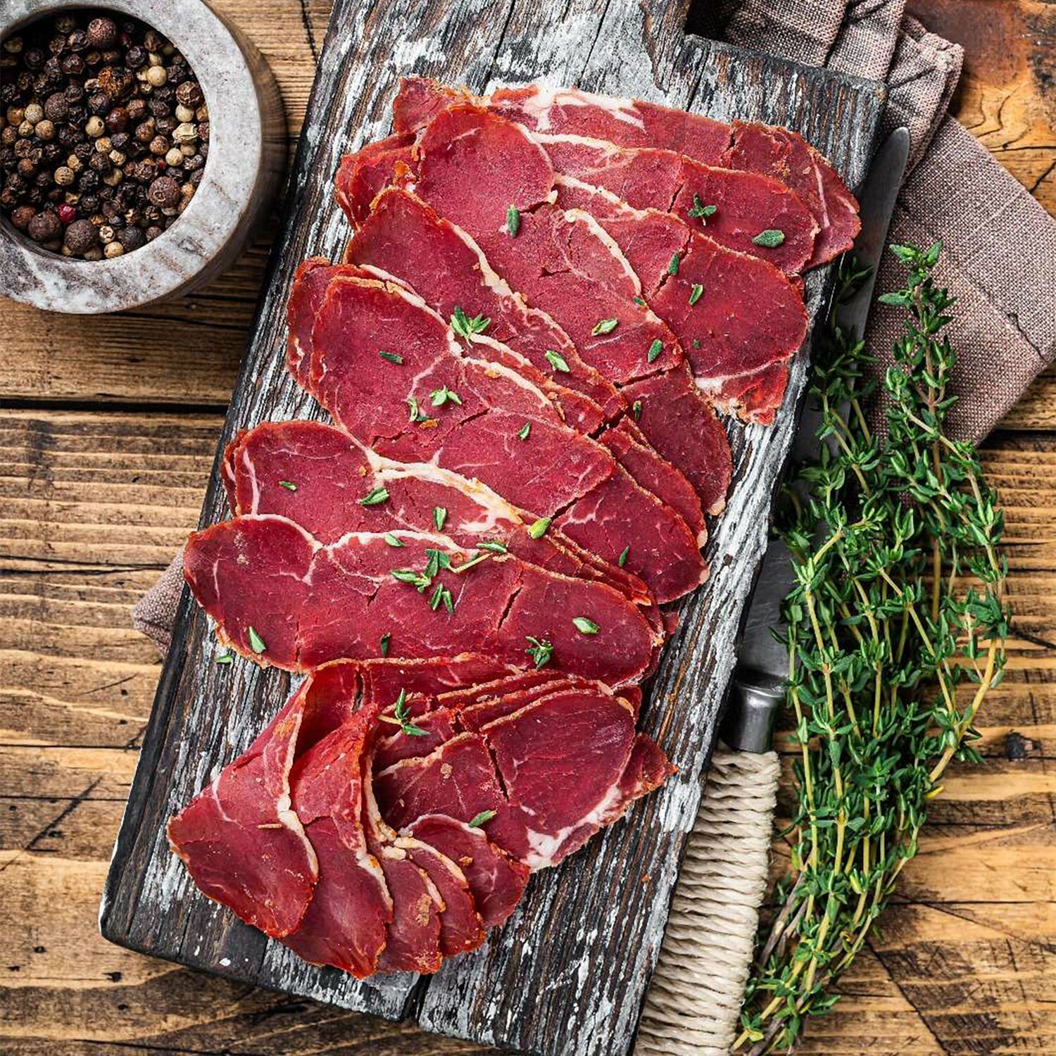 ÇEMENİ SIYRILMIŞ KONTRFİLE PASTIRMA 100 G.