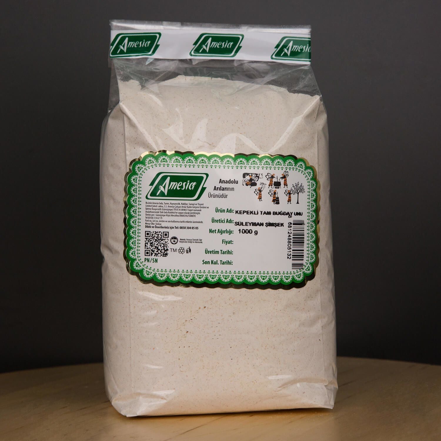 KEPEKLİ TAM BUĞDAY UNU 1000 G.