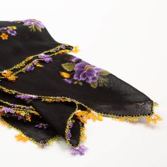 SİYAH TURUNCU İĞNE OYALI YEMENİ