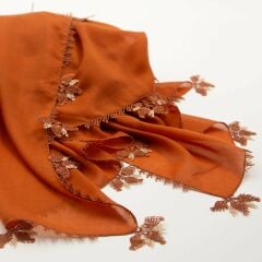 KİREMİT RENK İĞNE OYALI YEMENİ