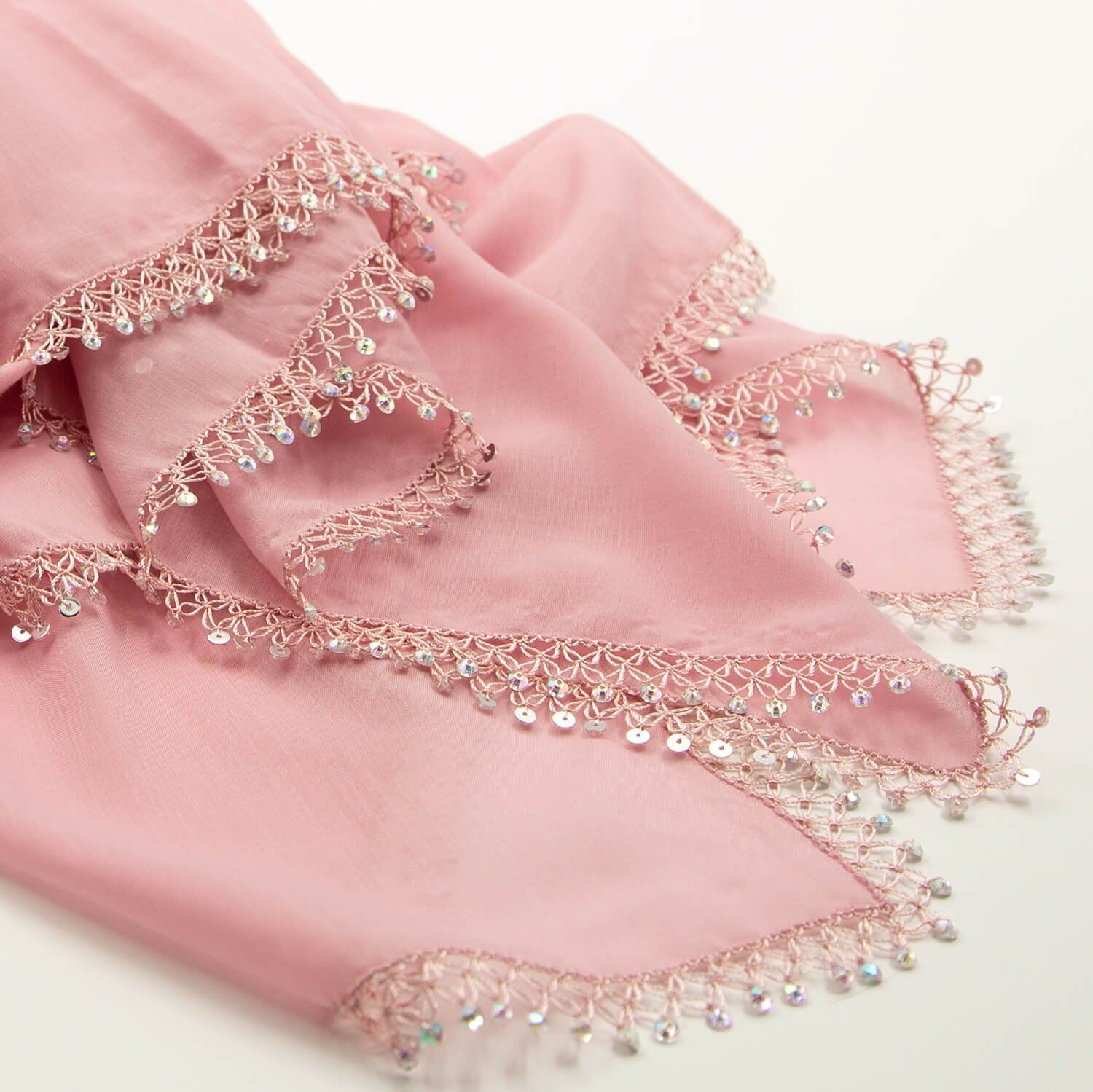 PEMBE BONCUKLU İĞNE OYALI YEMENİ