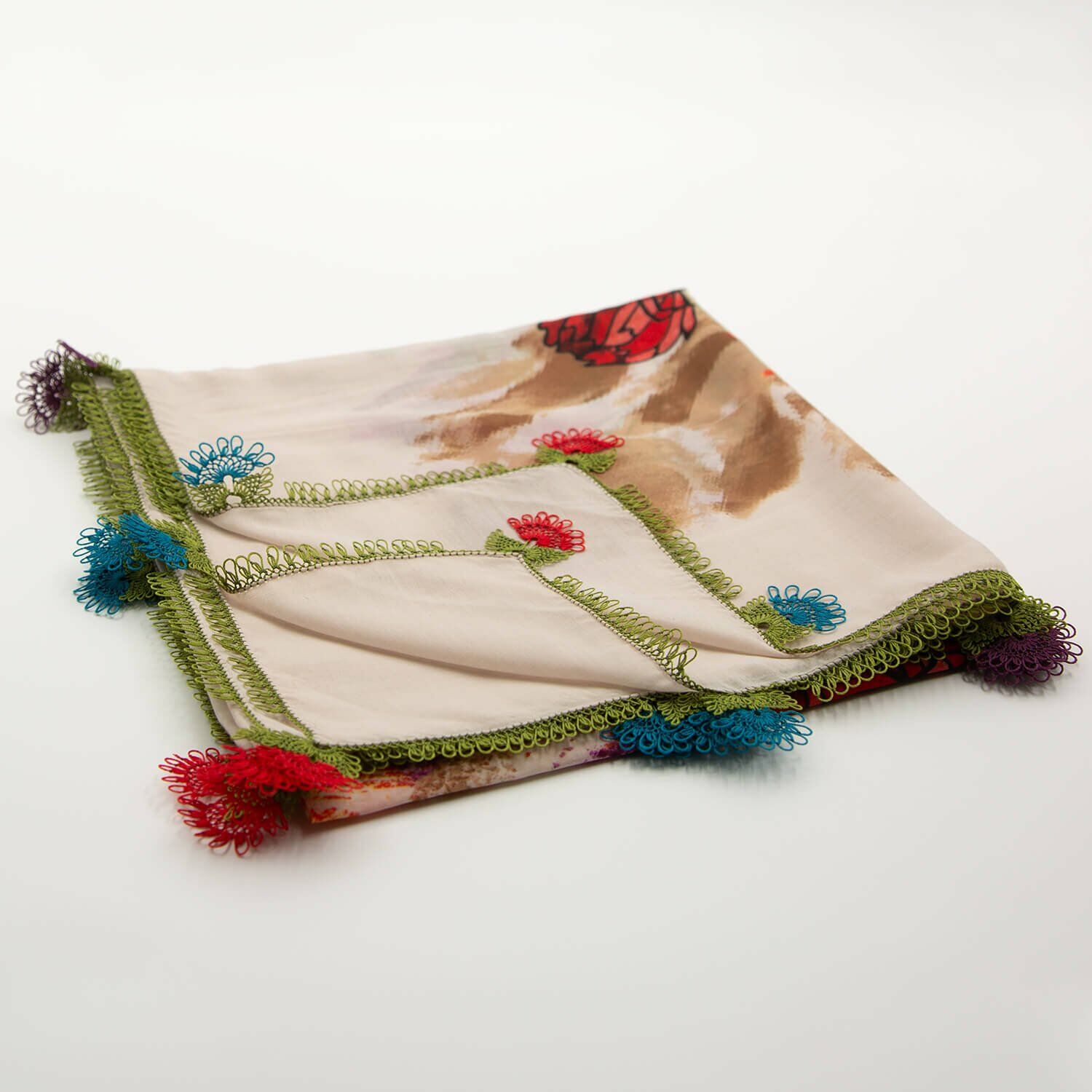 BEJ RENKLİ  İĞNE OYALI YEMENİ