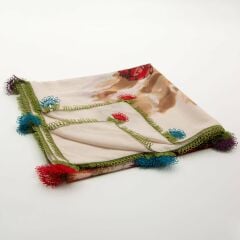 BEJ RENKLİ  İĞNE OYALI YEMENİ