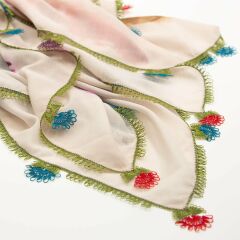 BEJ RENKLİ  İĞNE OYALI YEMENİ