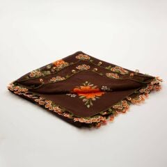 KAHVERENGİ TURUNCU İĞNE OYALI YEMENİ