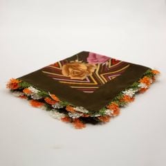 YEŞİL TURUNCU BEYAZ İĞNE OYALI YEMENİ