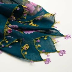 PETROL YEŞİLİ İĞNE OYALI YEMENİ