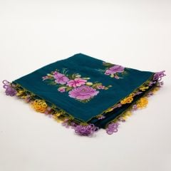 PETROL YEŞİLİ İĞNE OYALI YEMENİ