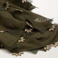 KOYU YEŞİL İĞNE OYALI YEMENİ