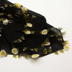 SİYAH PAPATYA İĞNE OYALI YEMENİ