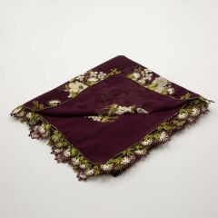 MOR KREM İĞNE OYALI YEMENİ