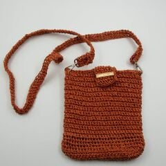 TURUNCU KÜÇÜK HASIR ÇANTA