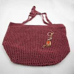 GÜL KURUSU BÜYÜK ÖRGÜ ÇANTA