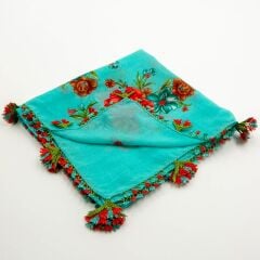 MAVİ KIRMIZI İĞNE OYALI YEMENİ