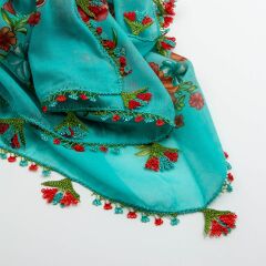 MAVİ KIRMIZI İĞNE OYALI YEMENİ