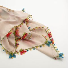 BEYAZ RENKLİ ÇİÇEK İĞNE OYALI YEMENİ